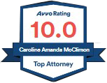 Avvo Rating 10.0 Caroline Amanda McClimon Top Attorney